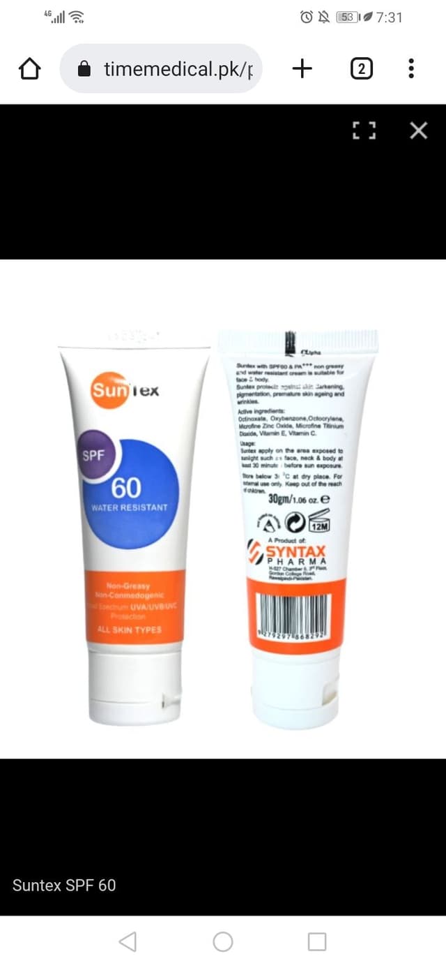 Suntex SPF 60