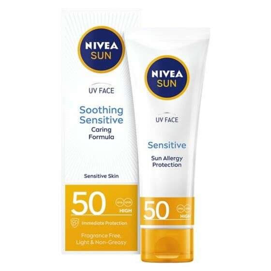 Nivea Nivea Sun UV Face Soothing Sensitive Sun Cream SPF50+ 50ml