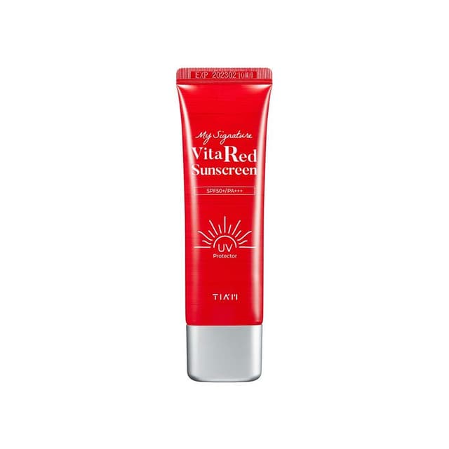 My signature Vita red sunscreen