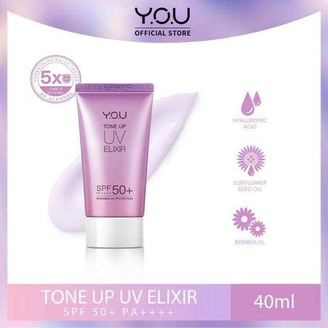 Y.O.U Sunscreen Y.o.u Tone Up UV Elixir SPF 50 Pa ++++